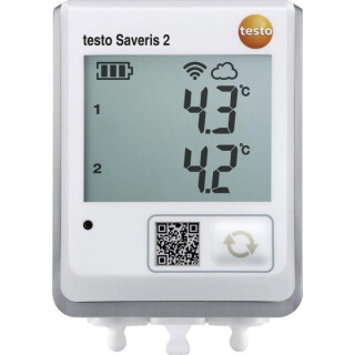 testo Saveris 2-T2 - Funk-Datenlogger mit Display und 2 Anschl&uuml;ssen f&uuml;r NTC-Temperaturf&uuml;hler