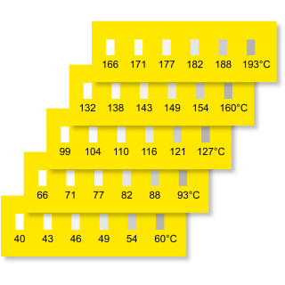 Temperatur Messstreifen, 6 Felder