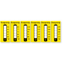 Temperatur Messstreifen, 5 Felder