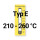 210&deg;C - 260&deg;C