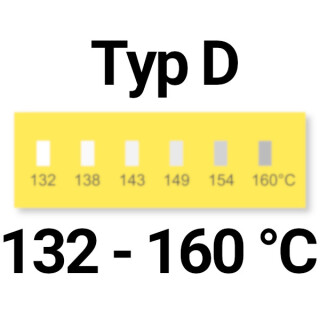 132&deg;C - 160&deg;C