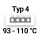 93&deg;C - 110&deg;C